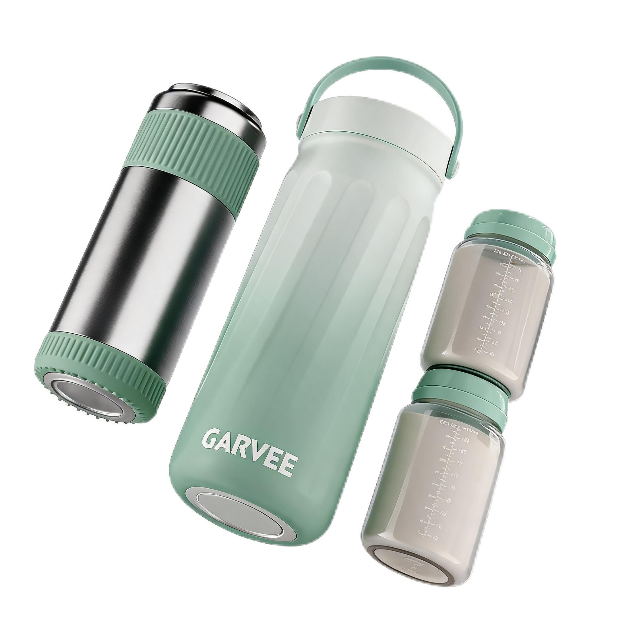 GarveeHome Muttermilch-Aufbewahrungsbox 22oz Mit Edelstahl-Chiller | 24h Kühlleistung, tragbar, doppelter Flaschenschutz, ideal für Reisen und Arbeit.