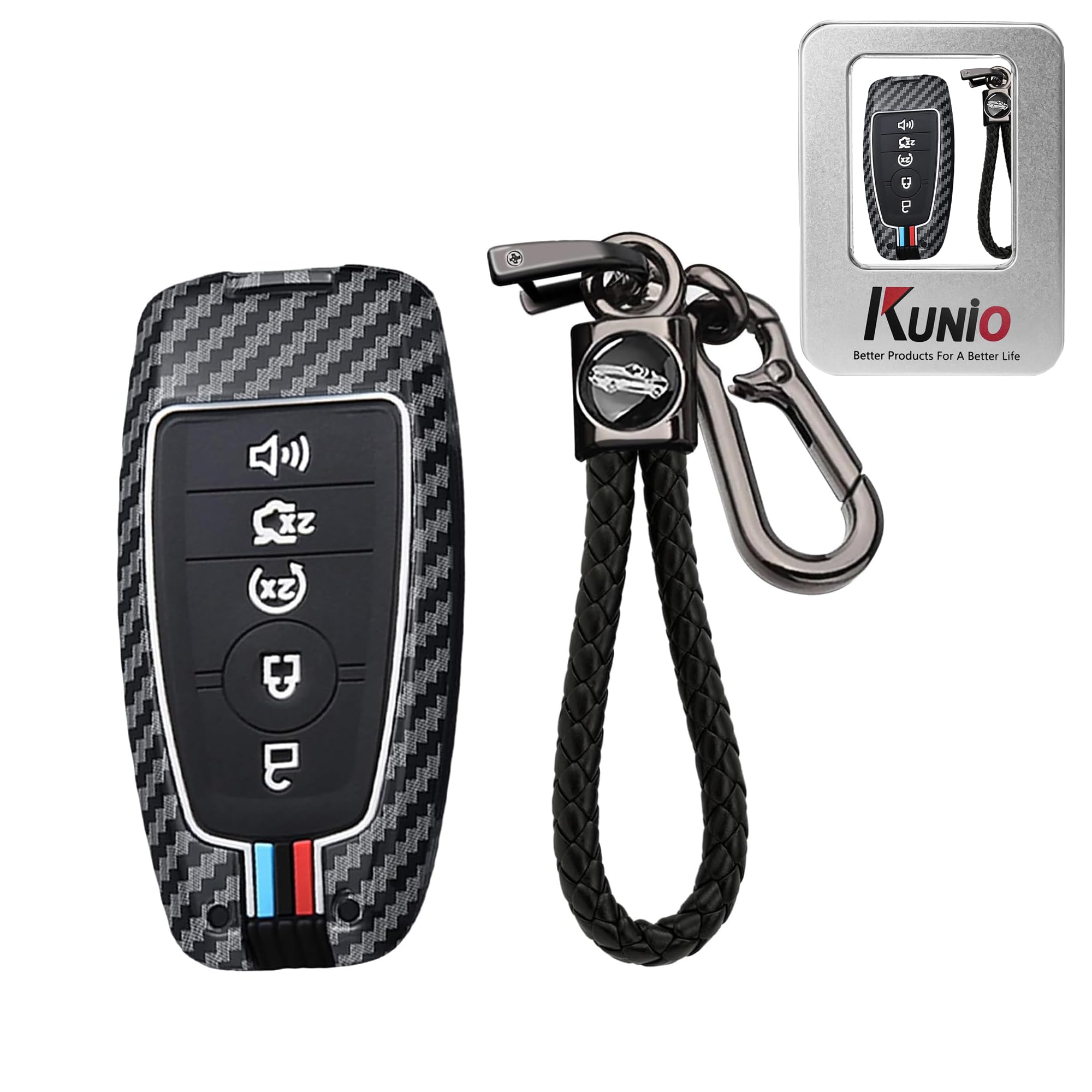 Coque de clé Ford Ranger protège télécommande carbone contre rayures et chutes - 8