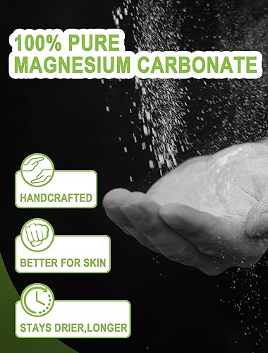 Miniatura 3 de Cubo de tiza suelta de gimnasio de 2 libras, tiza en polvo de alta calidad con bolsa de tiza vacía y cuchara, multiusos para levantamiento de pesas,