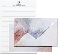 Vista 12 de Tuhangcc Juego de Papel de Escritura y Sobres con Cuerda de Yute 4 X 6 para Escribir Cartas, (20 Mejores Papeles con 10 Sobres de Gramaje Alto), por