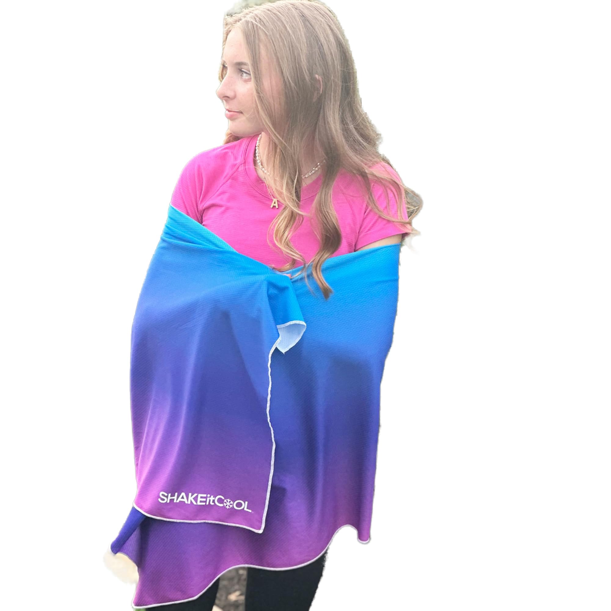SHAKEitCOOL Large Cooling Shawl - Instant Heat Relief for Outdoor Events-image-9