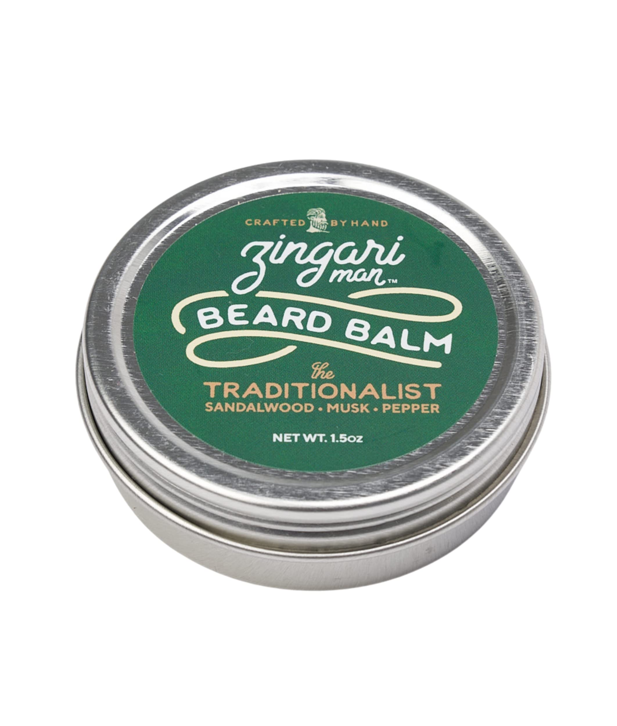 Zingari ManThe Traditionalist Beard Balm – Softening and Conditioning Styling Product – Natural Beeswax, Shea Butter and Fruit Oils Tame and Nourish Beard and Moustache Hair, 1.5 oz
