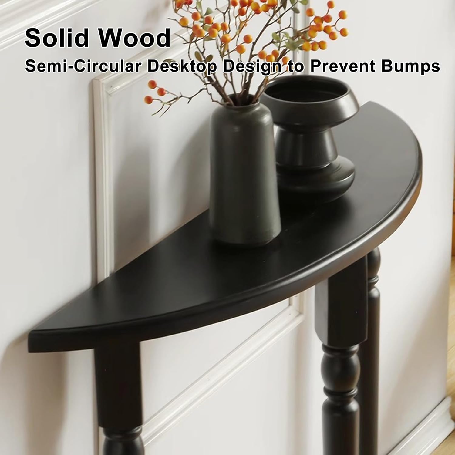 コンソールテーブル ハーフムーン コンソールテーブル 収納引き出し 底