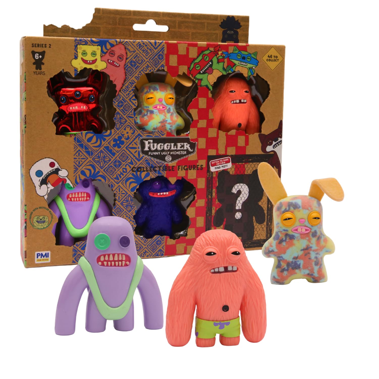 kpy  FUGGLER 2本フワフワモンスターぬいぐるみ Amazon.com: Fuggler Series 2 Collectible 6-Pack Window Box Creepy