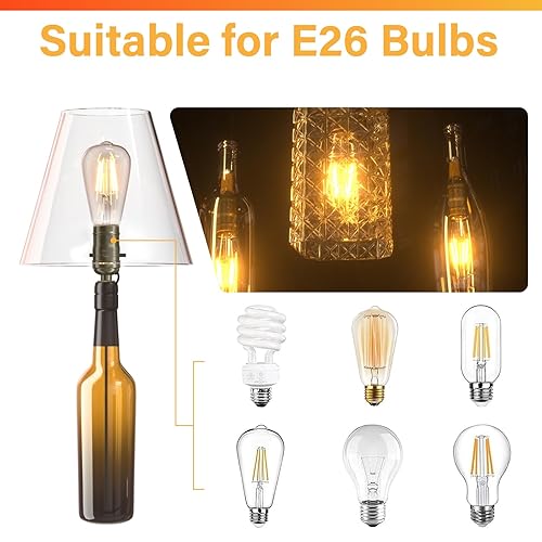 Miniatura 3 de Kit de lámpara de botella para botellas de licor, funciona con botellas de vino o cualquier otra botella de licor de vidrio, no requiere