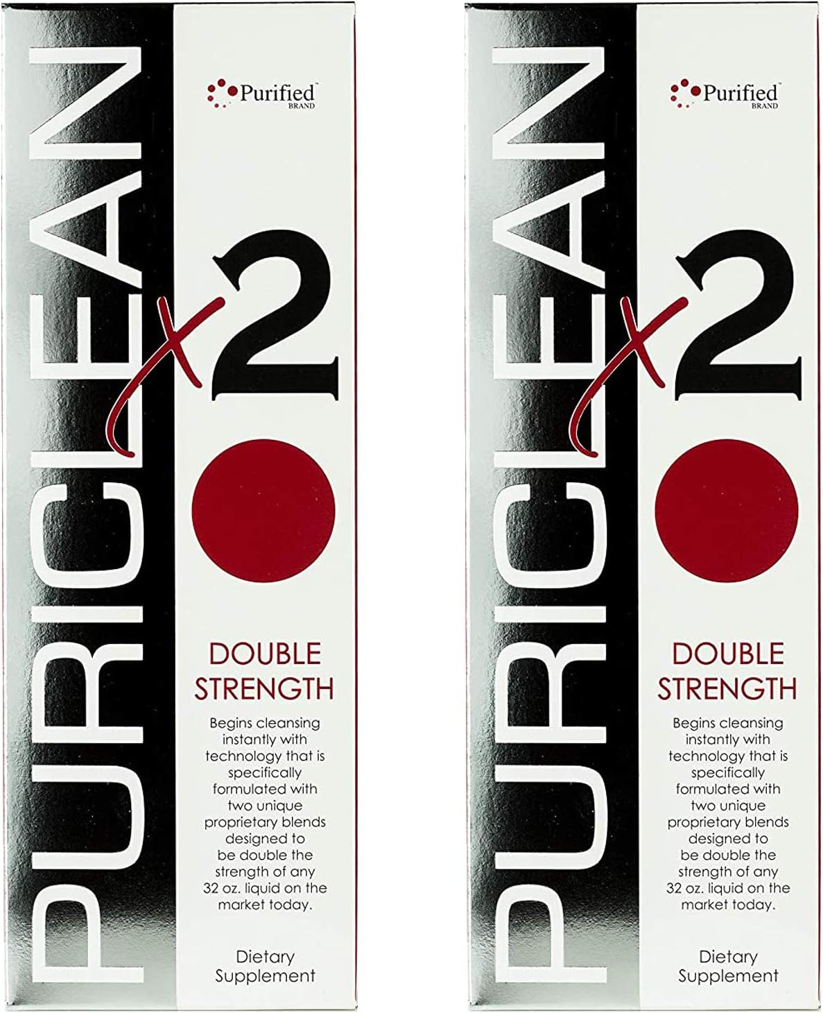 Puriclean X2 Detox - Instant Cleansing - Same Day Extra Strength Capsules (Pack of 2)