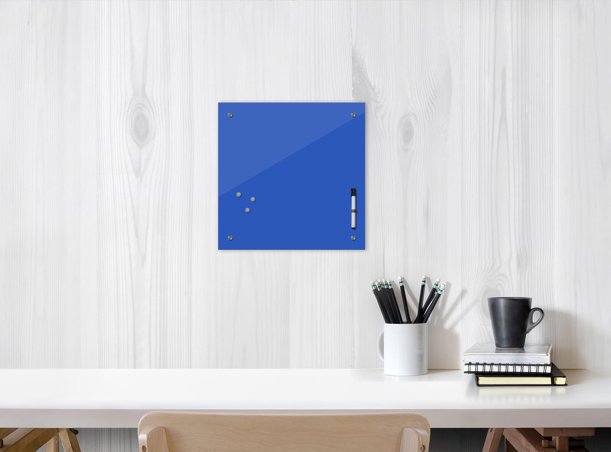Bilderdepot24 Tableau mémo magnétique en Verre 24 Couleurs 40 x 40 cm