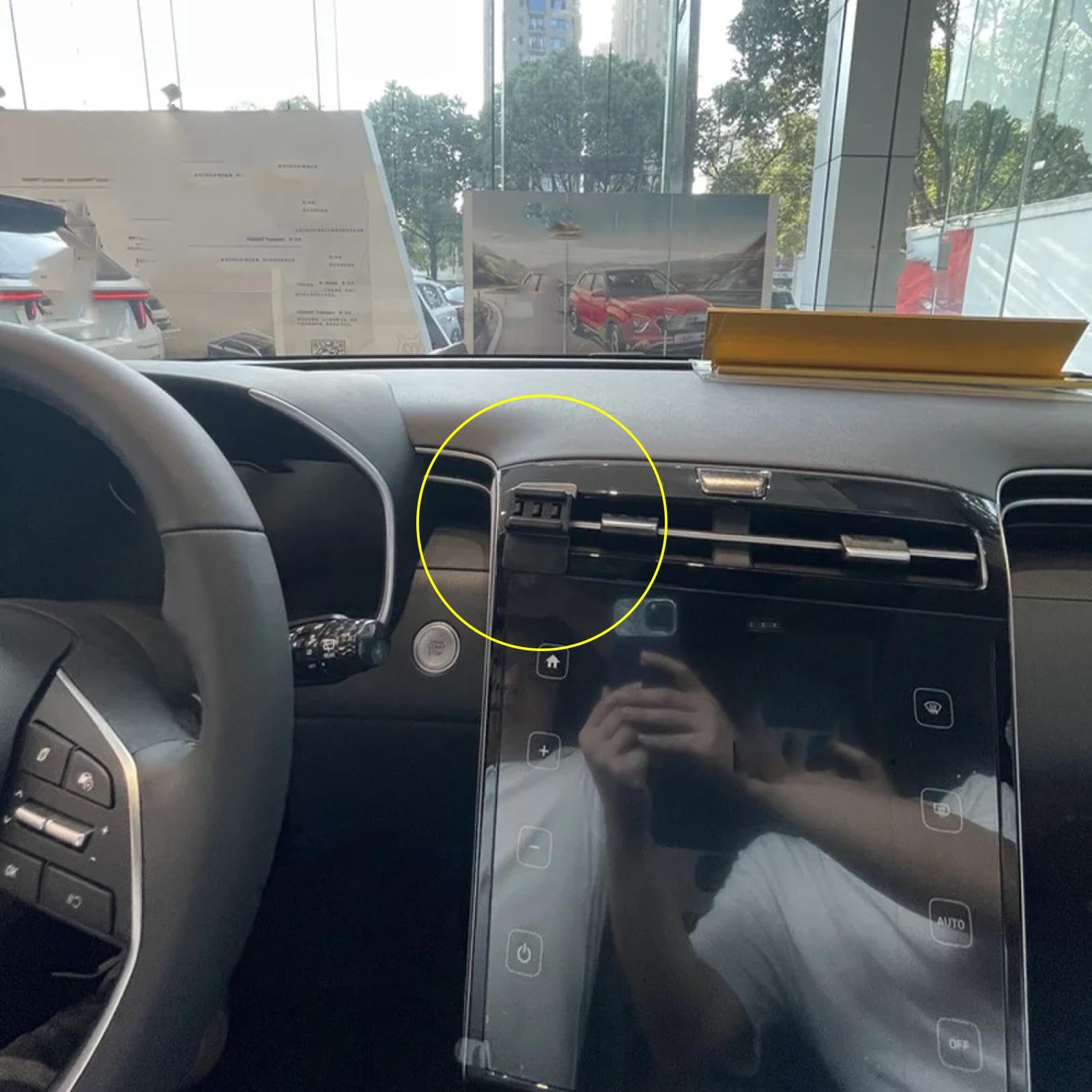 Soporte Móvil Coche para Hyundai Tucson NX4 N-Line 2022-2024, Soporte para teléfono móvil de Coche con Clip para Rejilla de ventilación del Aire Acondicionado LHD