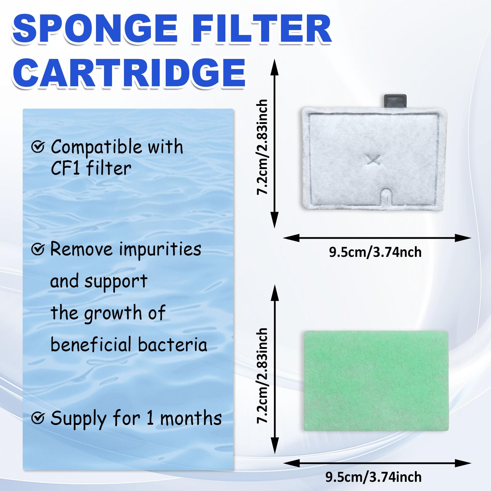 VOIDHUES Compatible With for Interpet Internal CF1 Filter Service Pack 4 Month Fish Tank Filter Cartridges (1X Filter Cartridges - Image 2