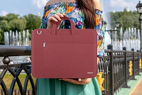 Miniatura 5 de Ferkurn Bolsa para laptop de 17 17.3 pulgadas para mujeres y hombres, funda para computadora con correa para el hombro para HP Envy PavilionDell