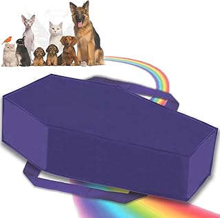 Pet Casket Burial Bag for Cats Dogs, Eco-Friendly Pet Burial Box for Small 23.6″Coffin for Pet Loss Gift (Indigo, S)