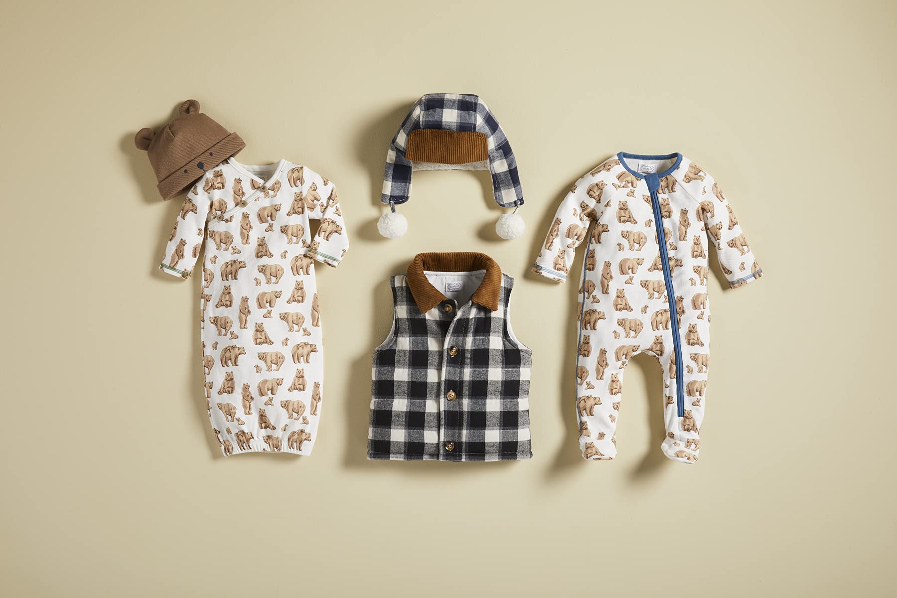 Mud Pie Baby Boys' Navy Flannel Sherpa Hat, 06-18 Months