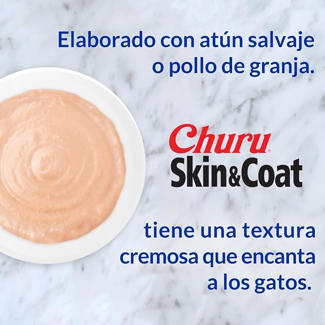 Foto 4 de 5 de INABA Churu Skin&Coat para Gatos - Snack Cremoso para el Cuidado de la Piel y el Pelaje