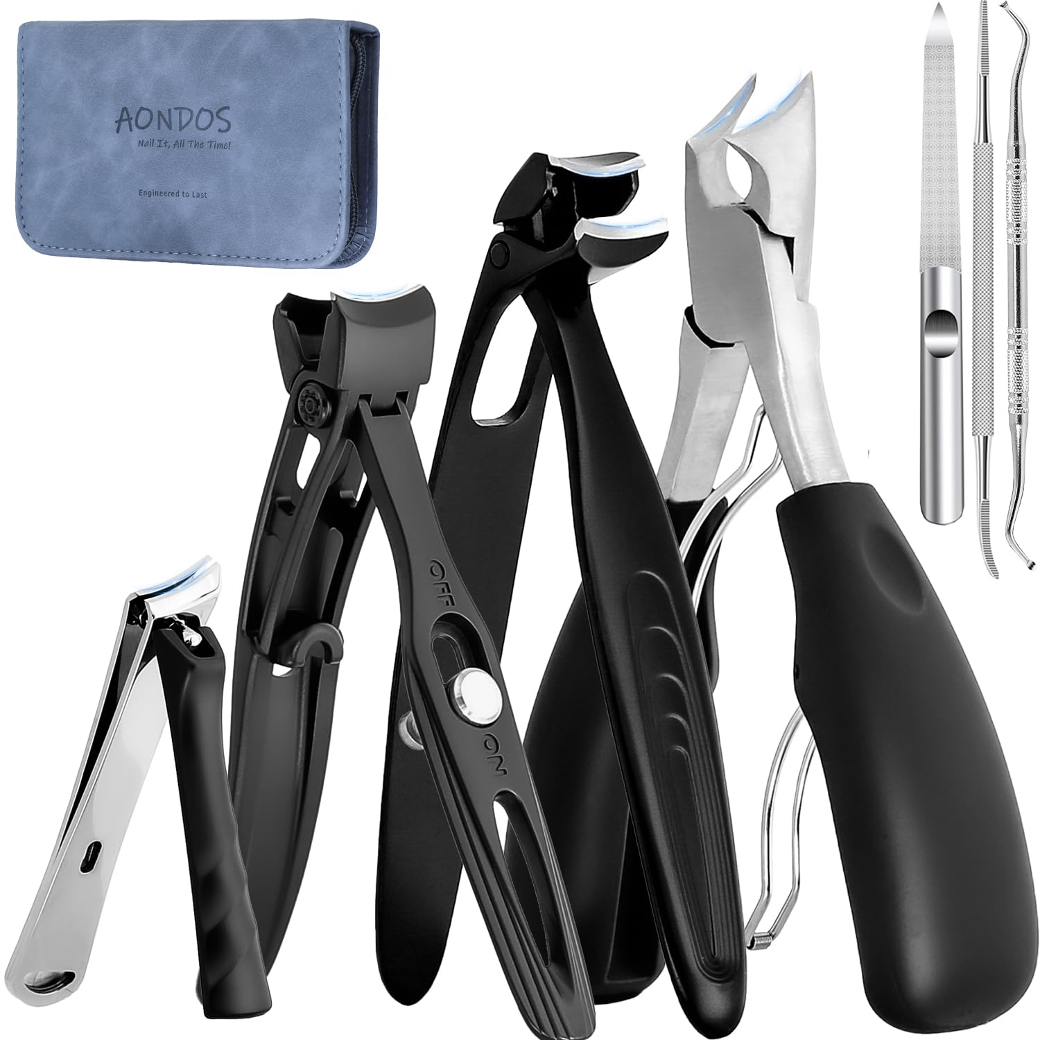 Precision Stainless Steel Heavy Duty Angled Head Wide Jaw Clippers for Seniors and Man Ingrown Toenail Thick Nail