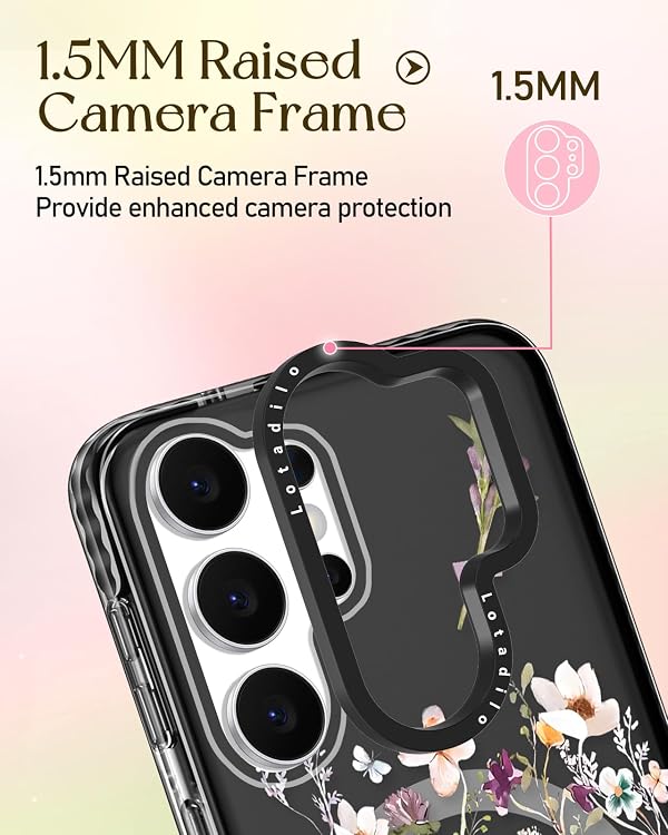 Lotadilo Cute Case for Samsung Galaxy S26 Ultra for Women Girls - Funny Dried Flower Design Compatible with Magsafe Magnetic Ring Holder Kickstand Fashion TPU Phone Covers by Lotadilo - Used condition - Image 3