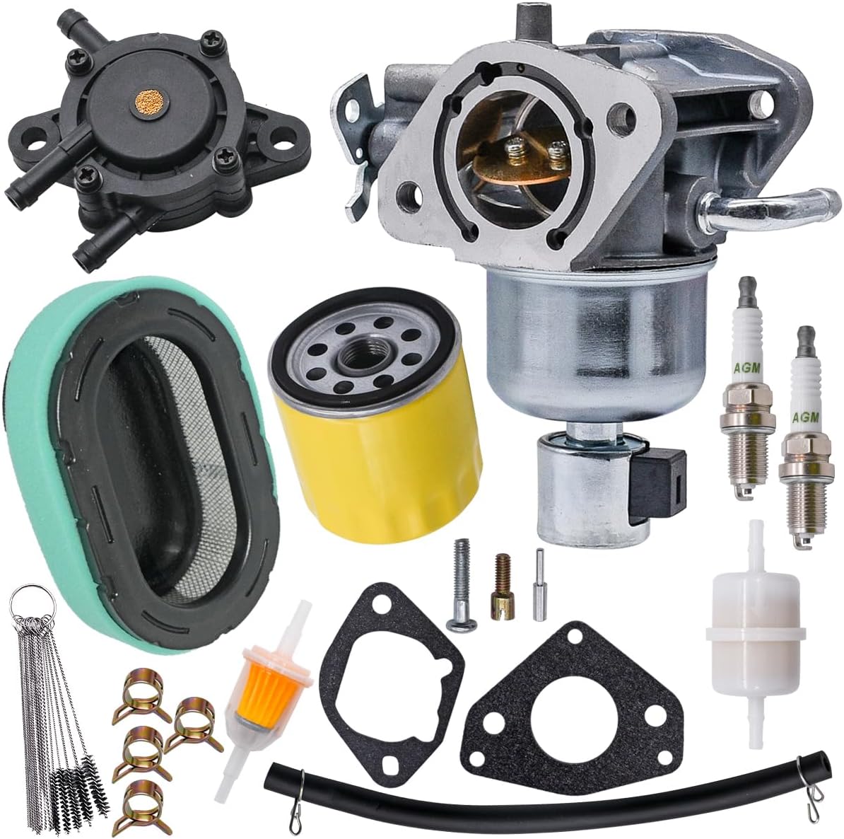 16 853 21S Carburetor Fit for Kohler 7000 Series KT730 KT735 KT740 KT745 22HP 23HP 24HP 25HP 26HP Engine Carb 32 853 61S with Fule Pump and Air Filter