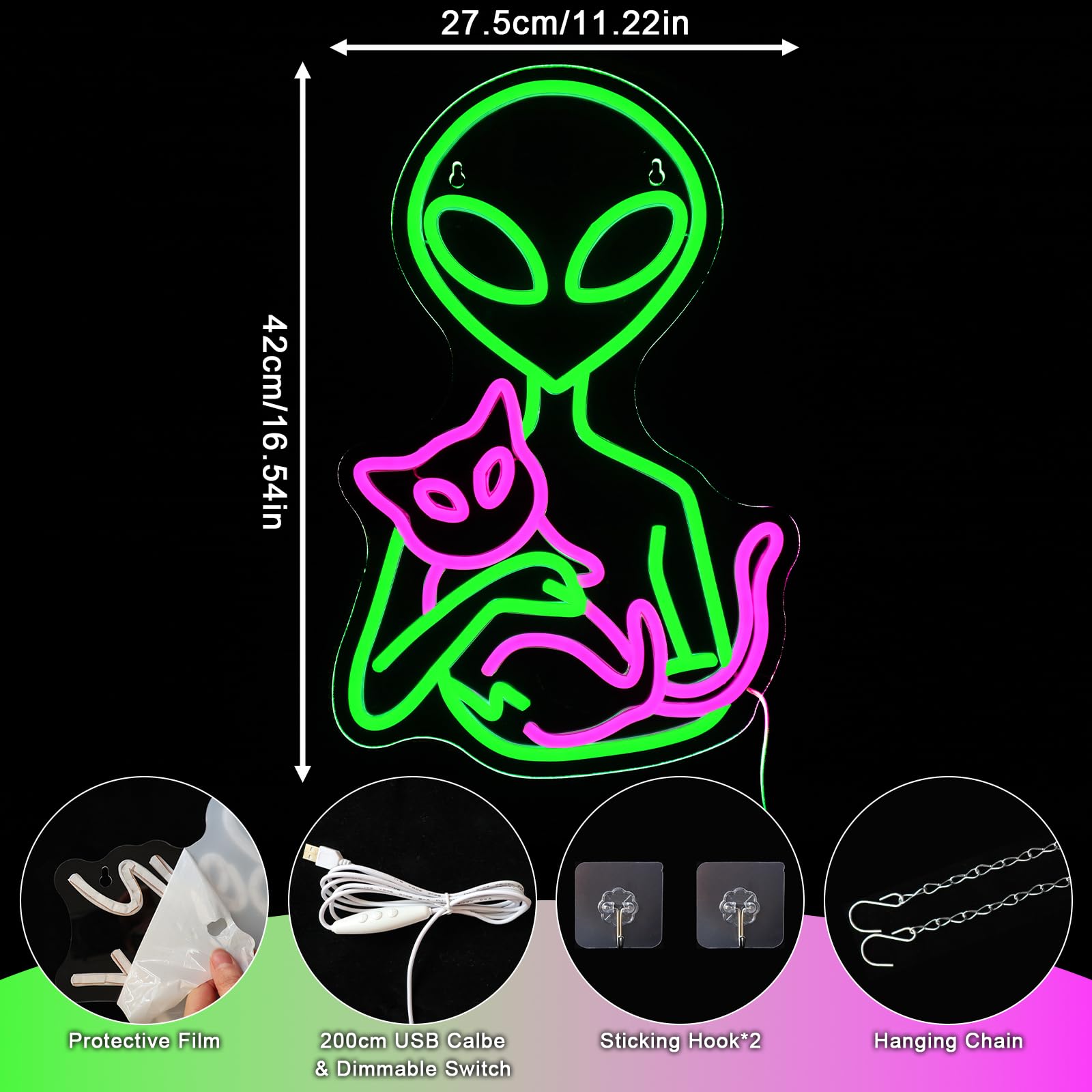 OYCGZV Alien Neon Light Sign - Image 2