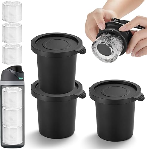 Molde cilíndrico hueco para cubitos de hielo para accesorios Owala de 24 onzas, 32 onzas, 40 onzas, juego de 3, molde de hielo de silicona para