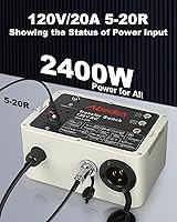 Vista 7 de Interruptor de transferencia inteligente de 120 V CA compatible con generador portátil Westinghouse, interruptor de transferencia para energía