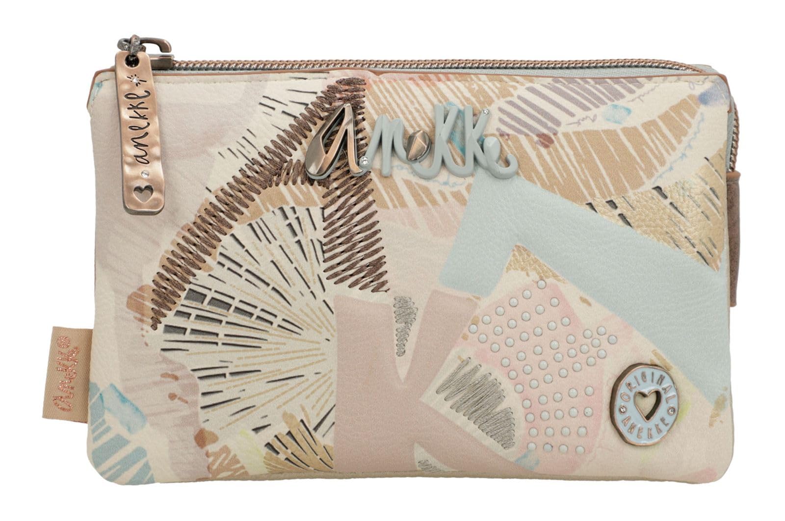 Anekke - Monedero de Mujer - Monedero con Cierre de Cremallera - 3 Compartimentos - Accesorios y Complementos Mujer - 14x9x4 cm