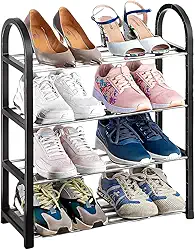 Sapateira Organizadora Porta Sapatos Formato Simples - Para 8 Pares, 4 Prateleiras, Design Elegante, Compacta e Versátil, Ideal para Entradas e Quartos - BAnpinSH