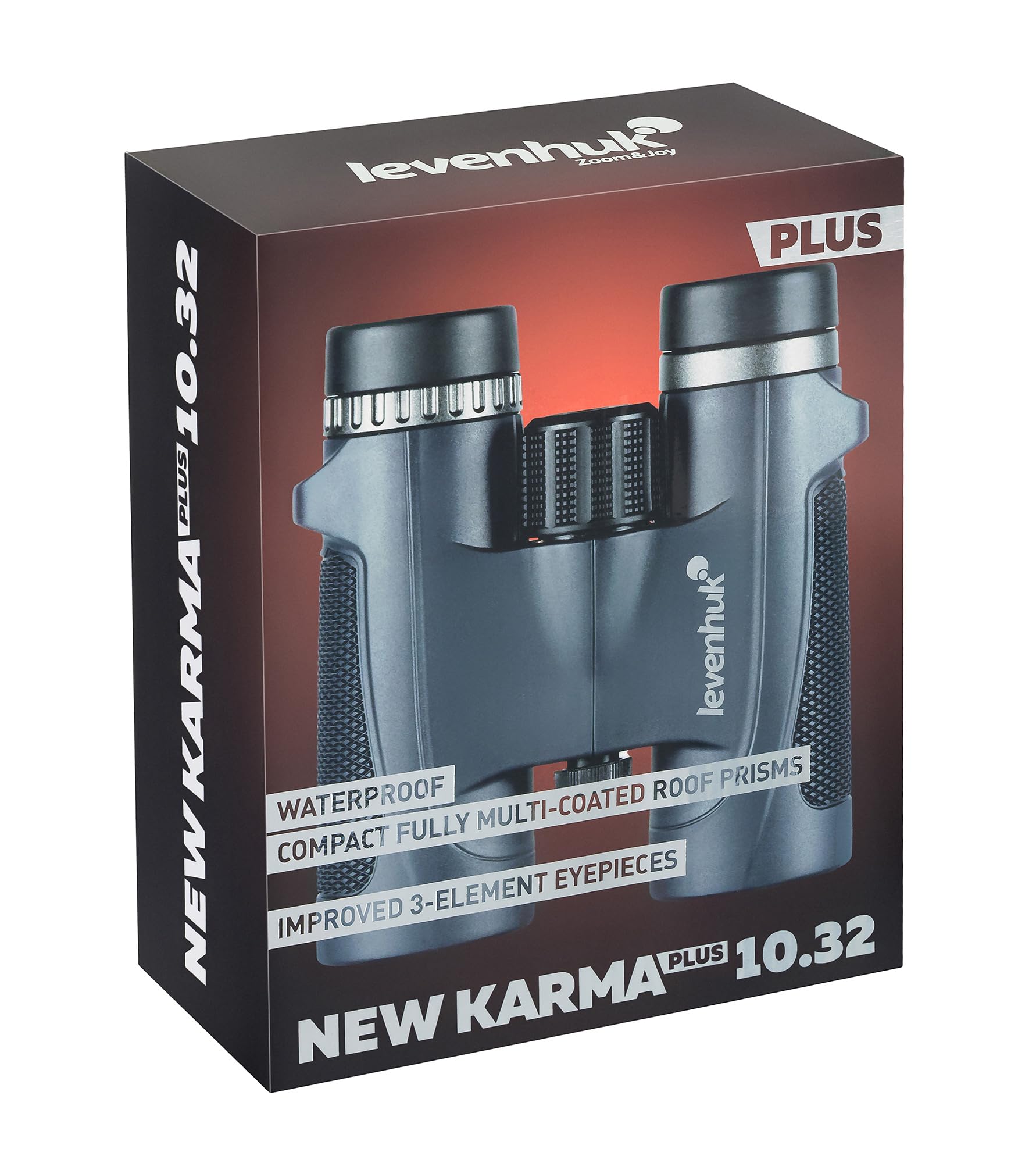 Levenhuk New Karma PLUS 10x32 Profesjonalna Lornetka Dachowa dla Dorosłych | Wodoszczelna IP67, Kompaktowa, Optyka BaK-4, Wypełnienie Azotem, Idealna do Obserwacji Ptaków, Trekkingu i Podróży