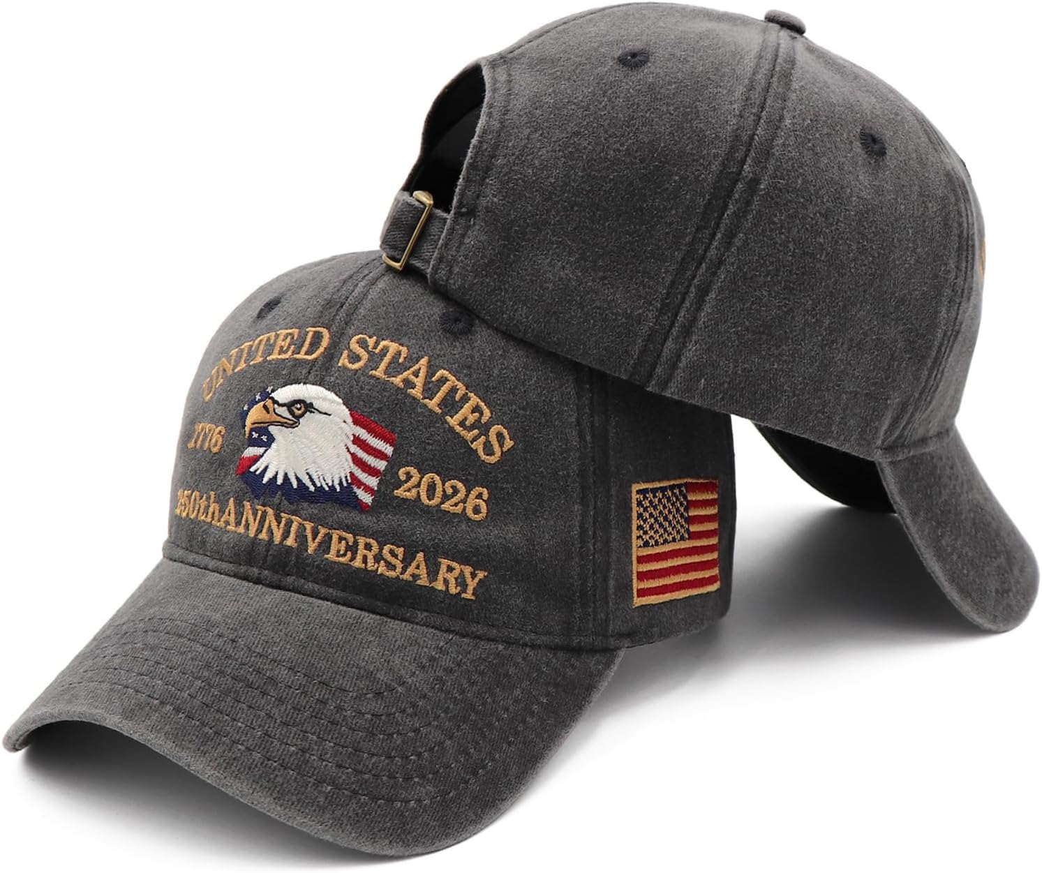 250 Anniversary USA Hat Embroidered Adjustable 250 Anniversary USA Hat,Patriotic Bald Eagle Baseball Cap for Men Women Gifts - Image 7