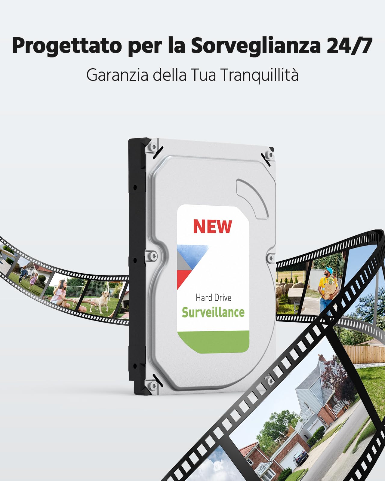 ANNKE 3K Lite 8 Canale DVR 5 in 1 con Rilevamento Persone e Veicoli, 8x 1080p Visione Notturna a Colori Bullet Telecamera Nera Esterna Kit Videosorveglianza CCTV con Hard Disk da 1TB, Accesso Remoto