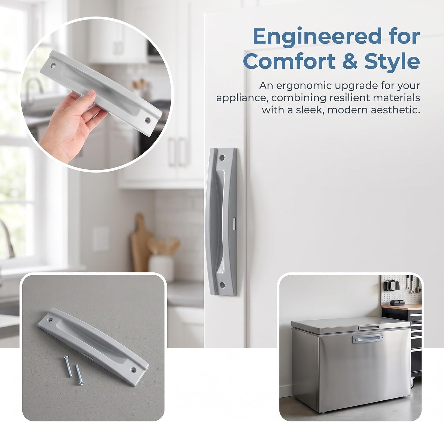 Commercial Freezer Door Handle Replacement Heavy Duty Plastic Rectangular Freezer Door Handle Comfortable Grip Ergonomic Design for Kitchen