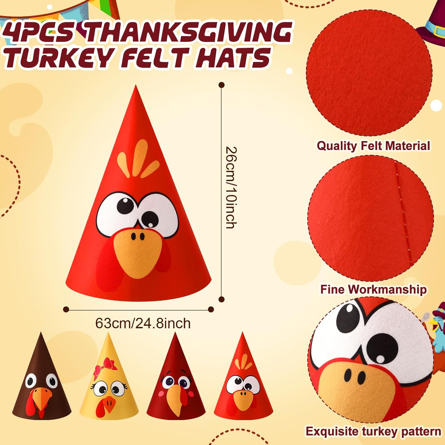 12 Pcs Thanksgiving Turkey Poncho Costume Set for Women Outfit Cute Turkey Poncho Hat Running Socks for Thanksgiving Holiday Party Gift Cosplay