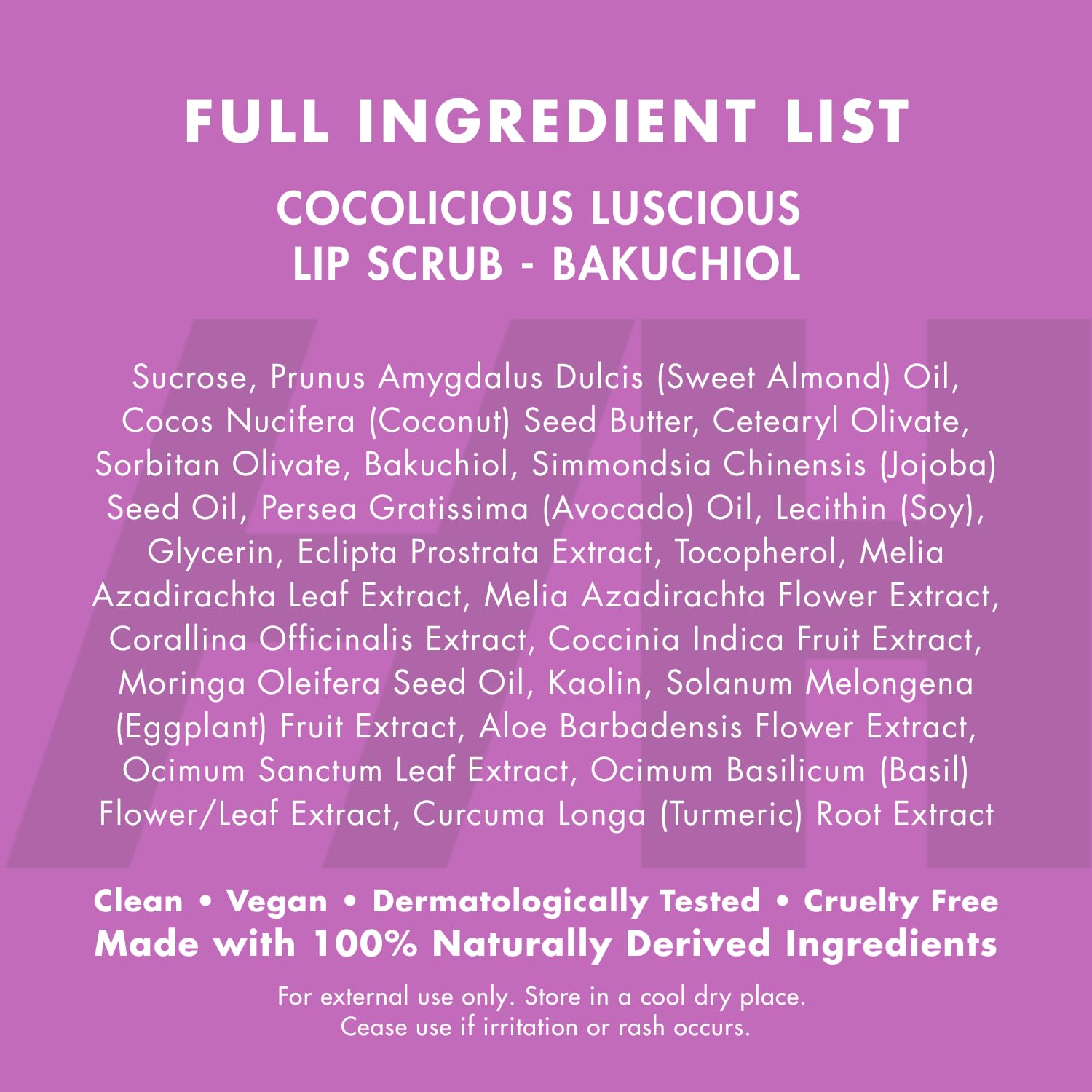 Exfoliante de labios 100% natural, exfoliante de labios de coco vegano, exfoliante suave, esmalte de labios de azúcar y exfoliante de labios para labios agrietados y secos, 1 onza (Bakuchiol)