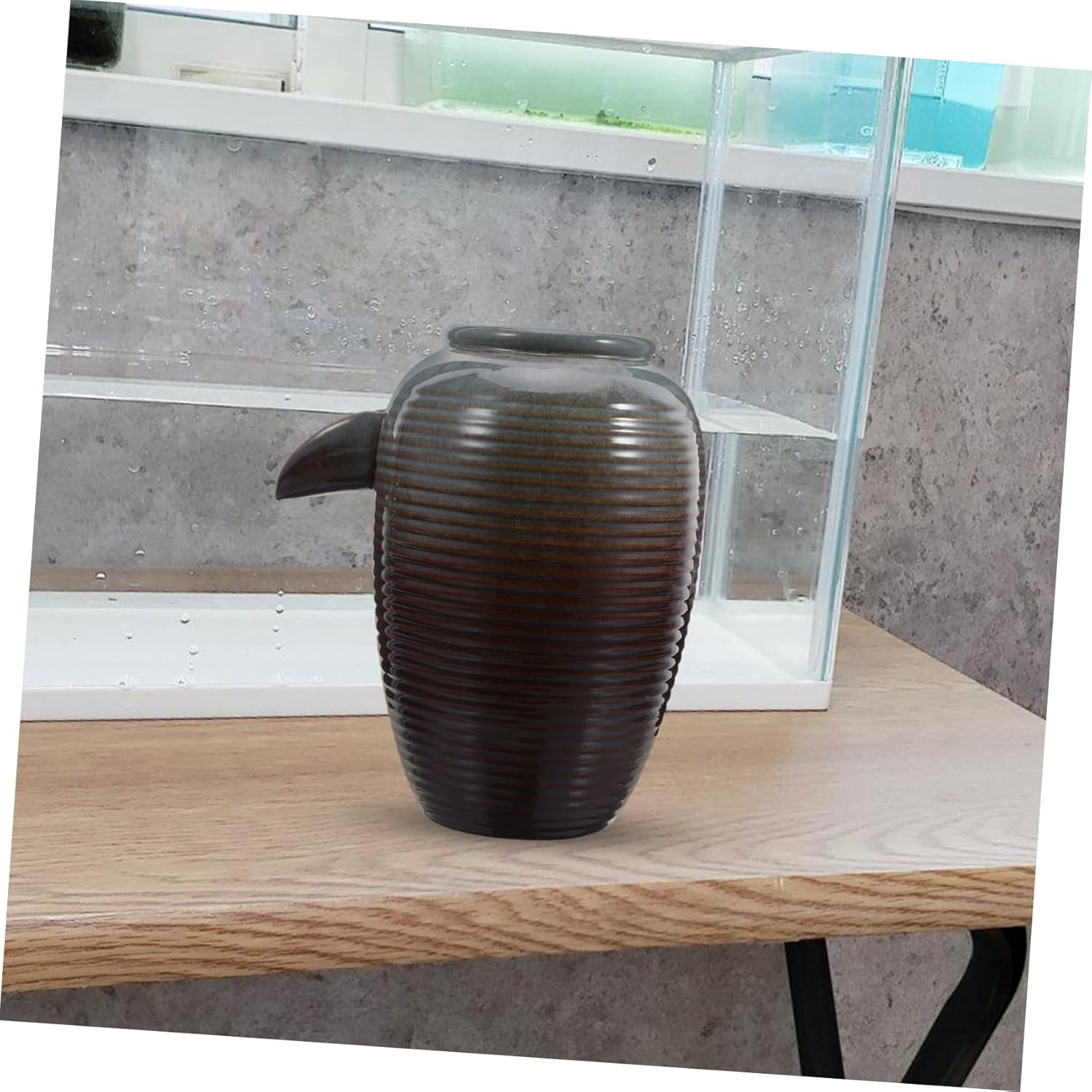 LIFKOME Ceramic Water Jar: Fountain Spitter for Patio and Yard - Fish Tank Circulation System Supply - Decorative Outdoor Water Feature Landscaping Spitter