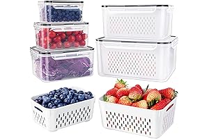 5-Piece Produce Containers for Optimal Produce Preservation