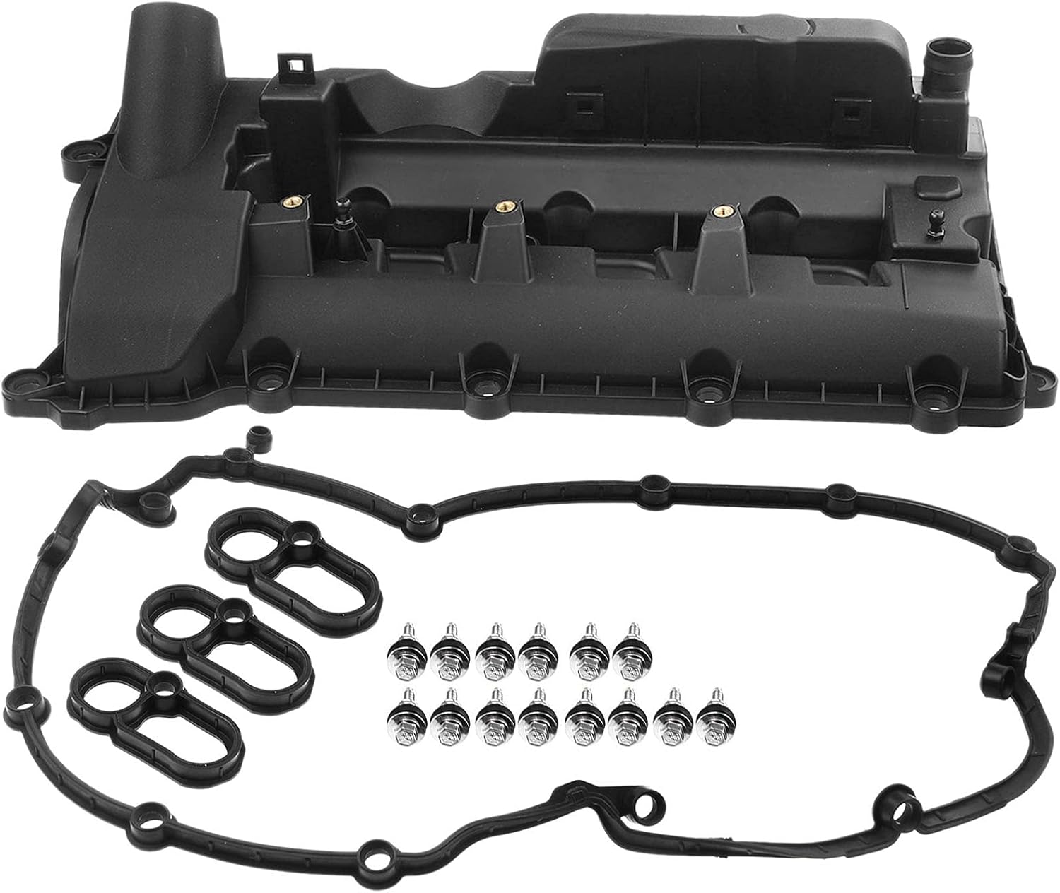 A-Premium Left Engine Valve Cover, with Gasket & Bolts, Compatible with Land Rover Discovery 2017-2020, LR4 2014-2016, Range Rover/Range Rover Sport 2014-2019, Range Rover Velar 2018-2020, V6 3.0L