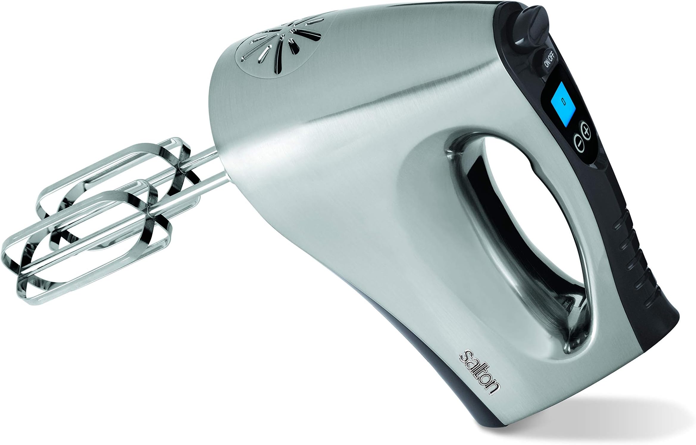 Salton Digital, Powerful 200 Watts with 10 Speed Settings Hand Mixer, 3 pounds, Silver