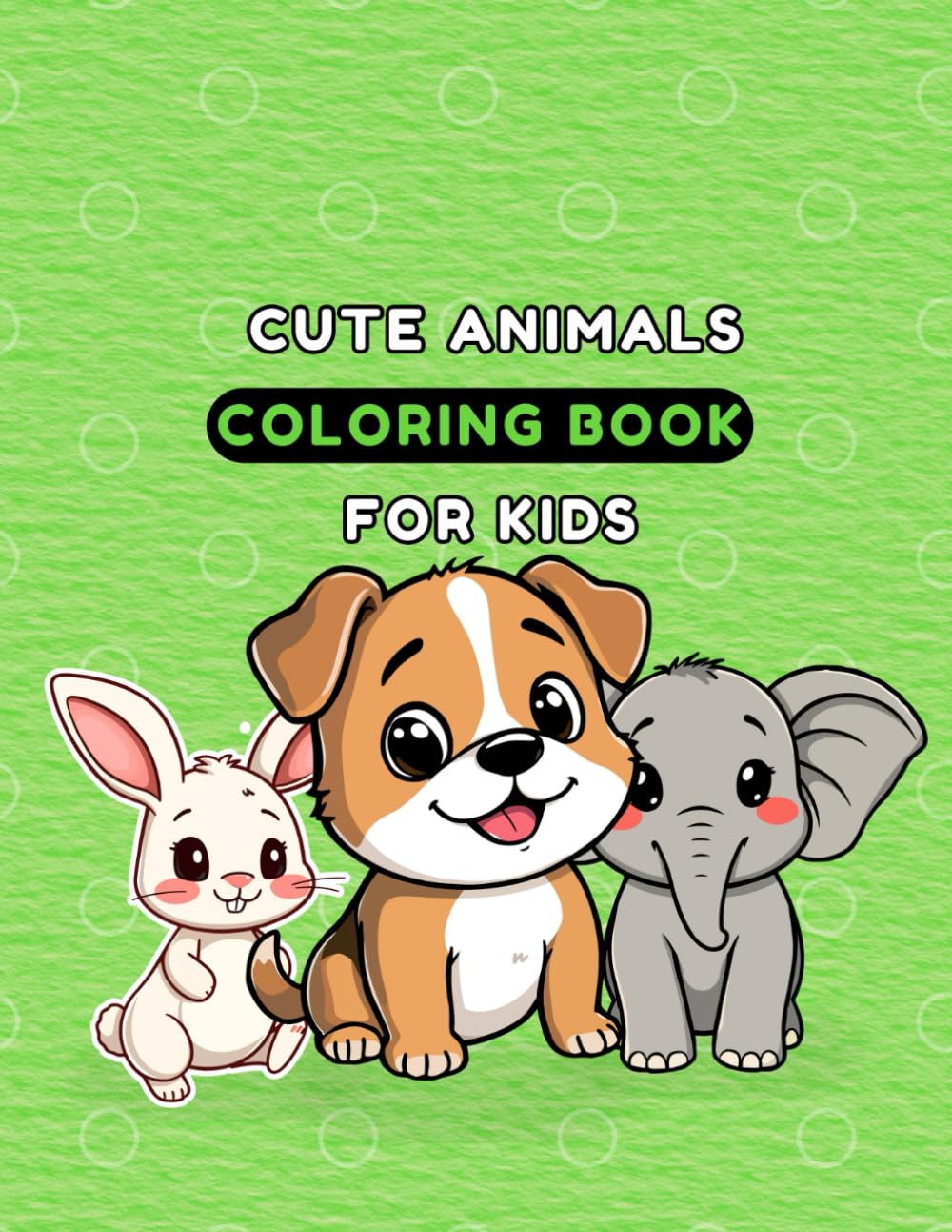 Cute Animals Coloring Book for Kids: 40 Big & Easy Cute Animal Coloring Pages with Fun Facts for Toddlers Ages 3–6