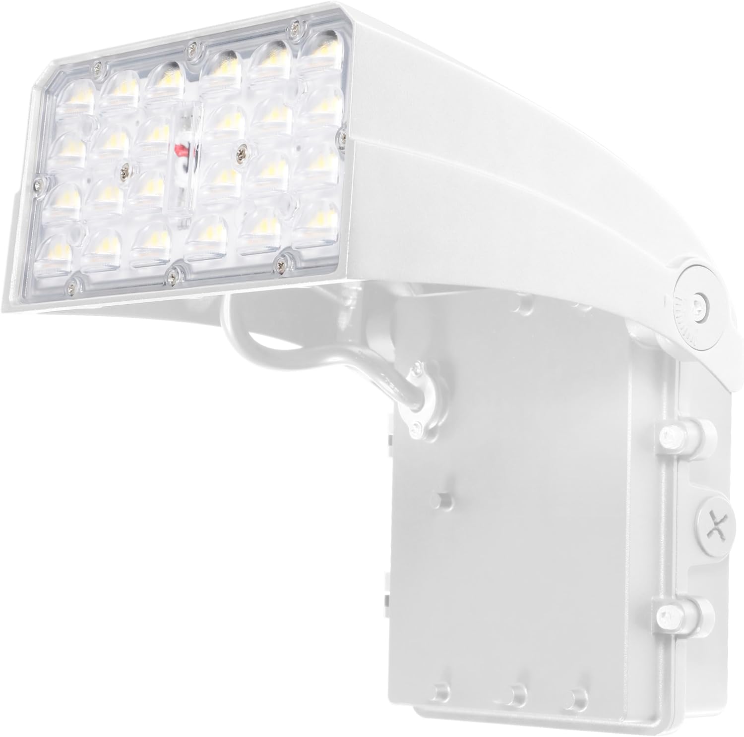 LEDVANCE Dual Selectable Slim LED Wall Pack, 10/20/30W, Dimmable, 3 CCT Selectable 3000/4000/5000K, 80 CRI, Photocell, White - 1 Pack (63840)