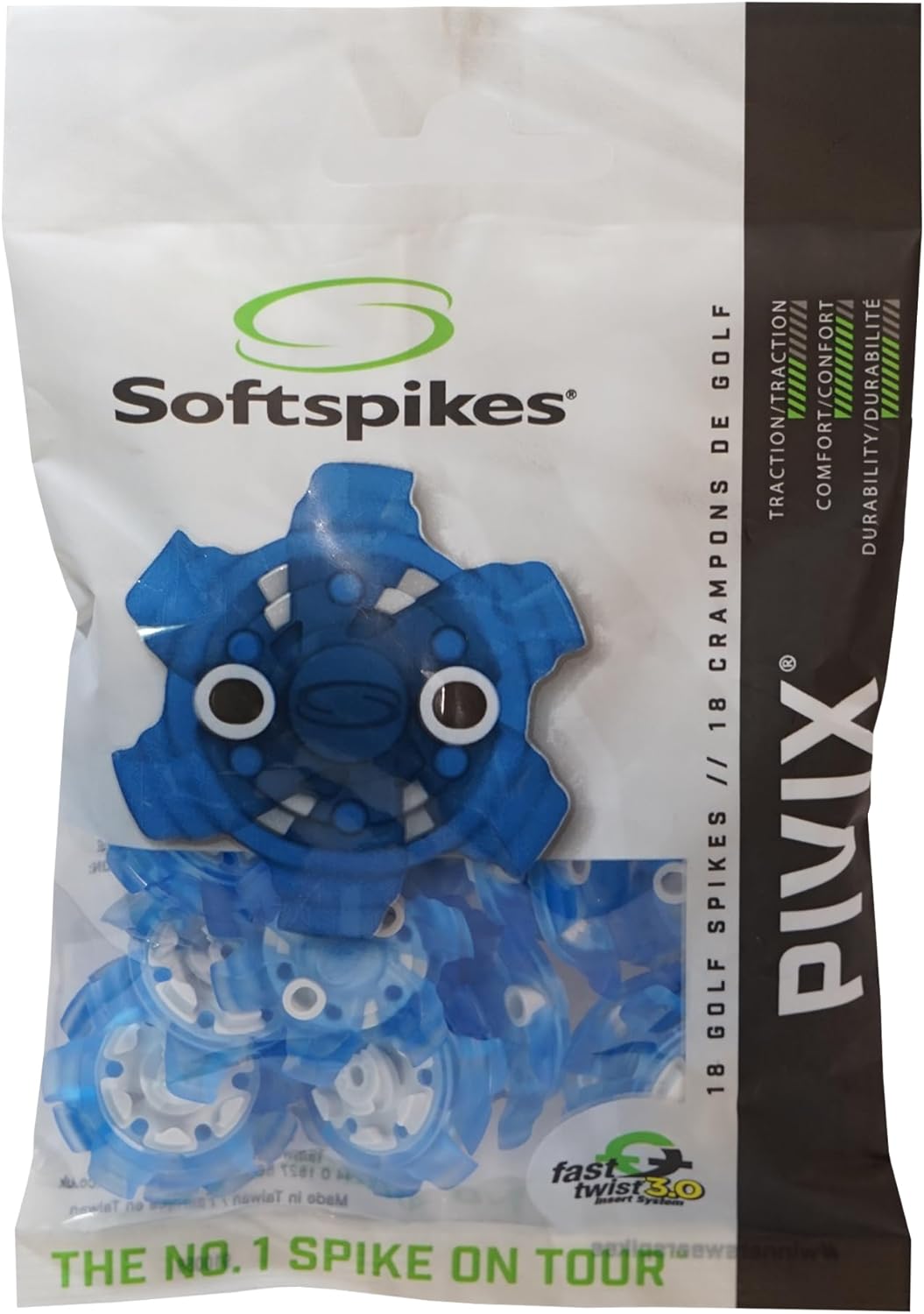 Softspikes PiViX Golf Cleats - Fast Twist 3.0-18 Count