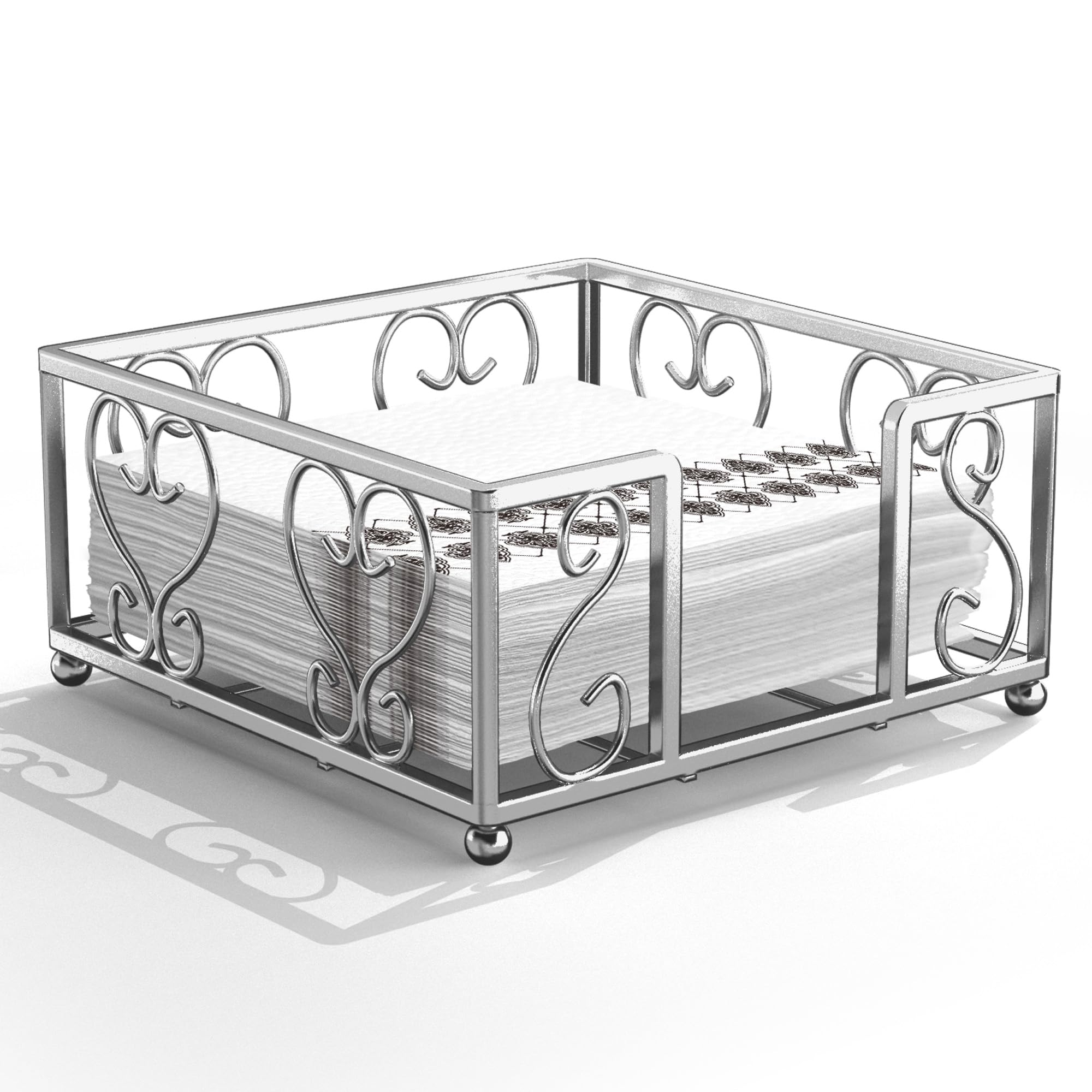 Servilletero de cóctel para bar, organizador plano para servilletas de cóctel y servilletas de bebidas, pequeños servilleteros para servilletas de papel, diseño resistente y pesado (5.5 x