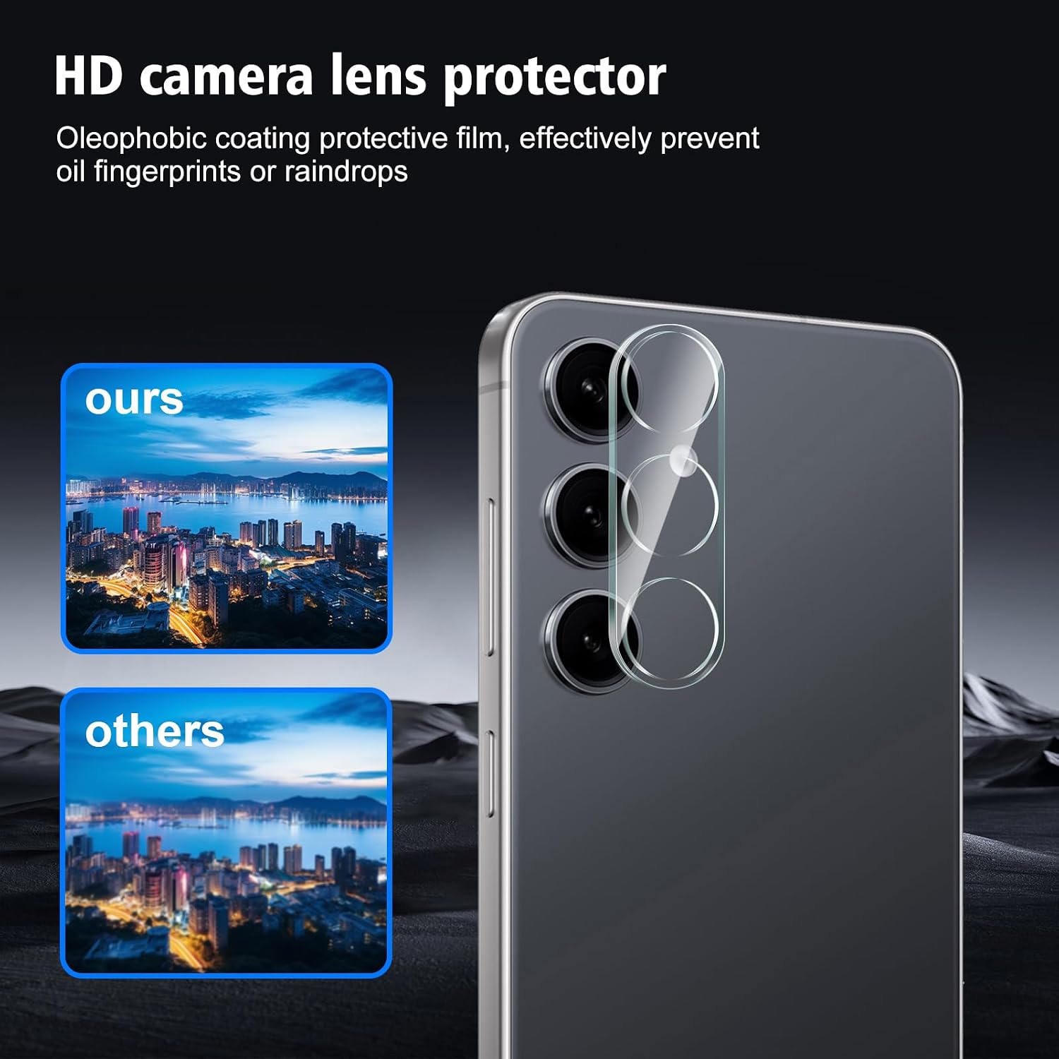 3 Pack for Samsung Galaxy S25 Fe Camera Lens Protector, Tempered Glass Film 9H Hardness, Scratch Resistant, HD Clear, Case Friendly