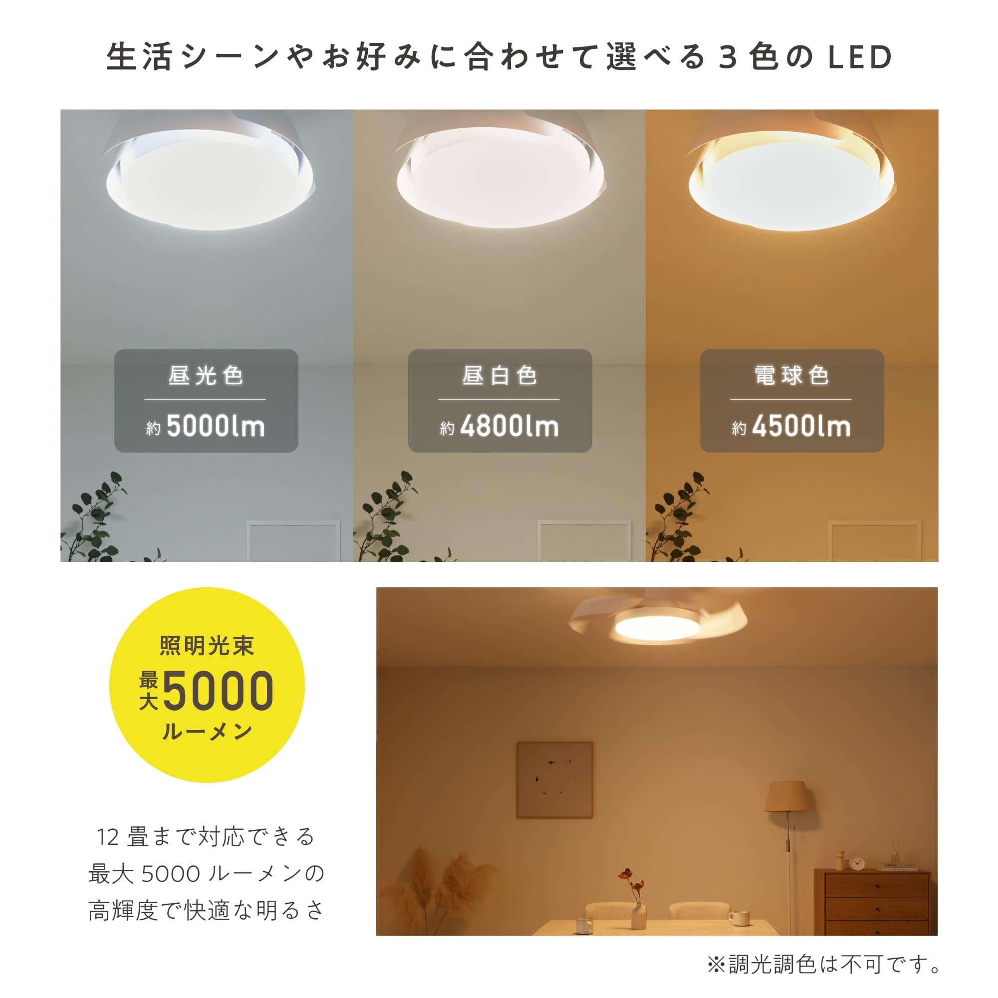 玉ねぎ　VENTOTA あす着] シーリングファンライト 傾斜天井対応 LED リモコン付