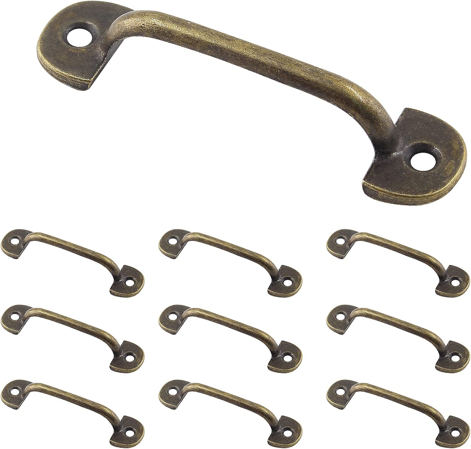 Waziaqoc 20pcs Vintage Mini Pulls, Bronze Drawer Pull Zinc Alloy Antique Mini Decorative Handles for Wardrobe Drawer Dresser Jewelry Box