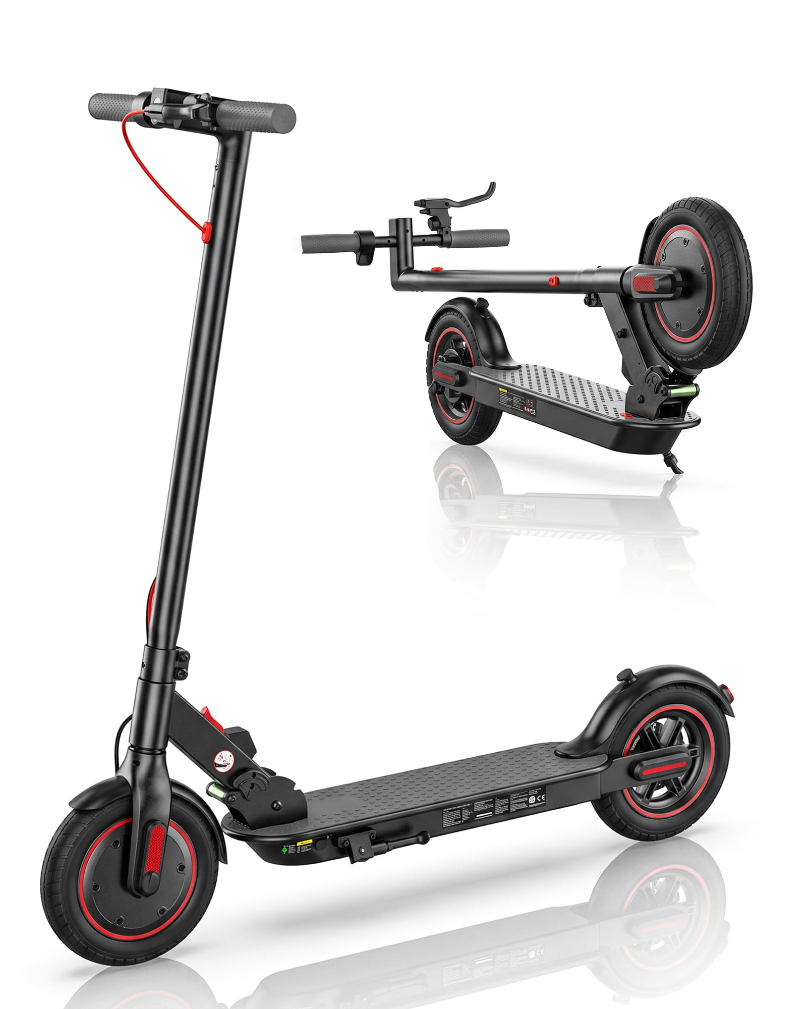 Electric Scooter Adults, 1000W/500W Motor, 28/21 Miles Max Range, 10''/8.5" Tires All Terrain, 25/20 MPH Top Speed, Lightweight Commuting E Scooter, Foldable for Adults Teens