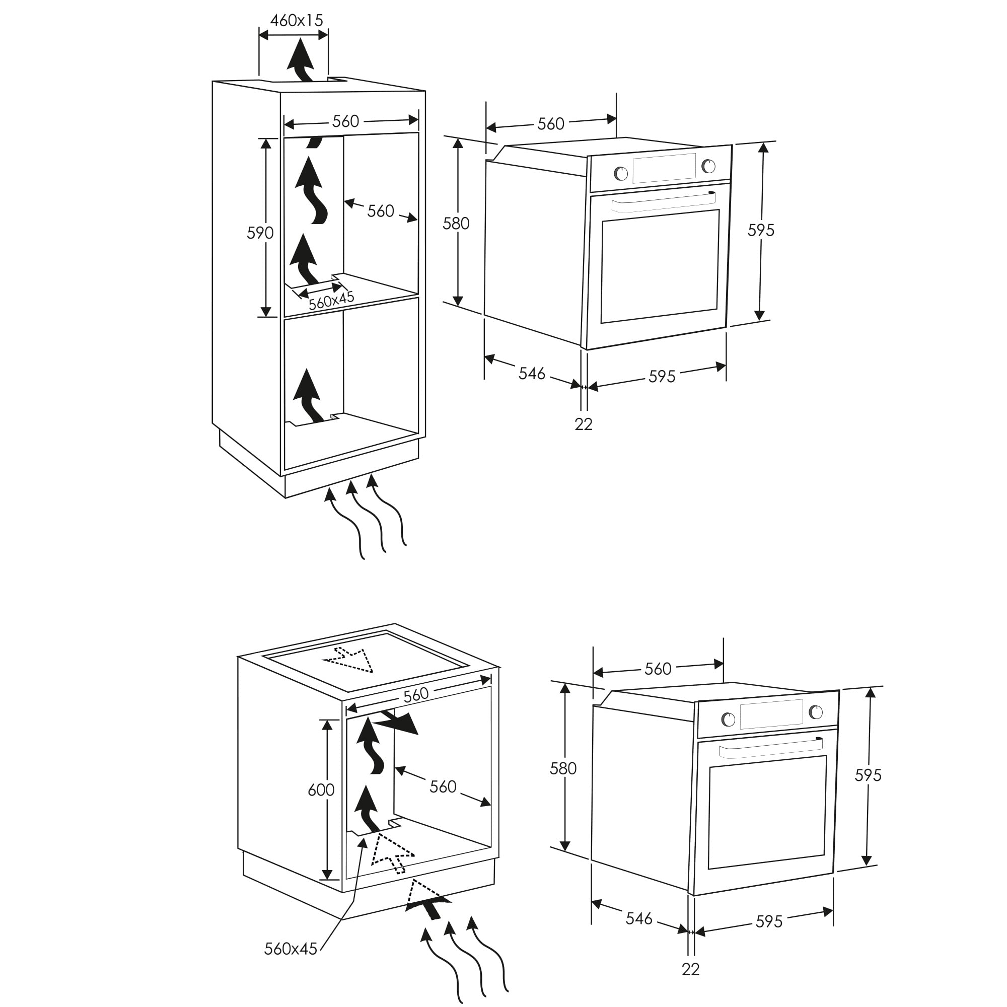 Candy FCT886X WF DE Einbaubackofen Pyrolyse und Aquactive Reinigung 70 Liter