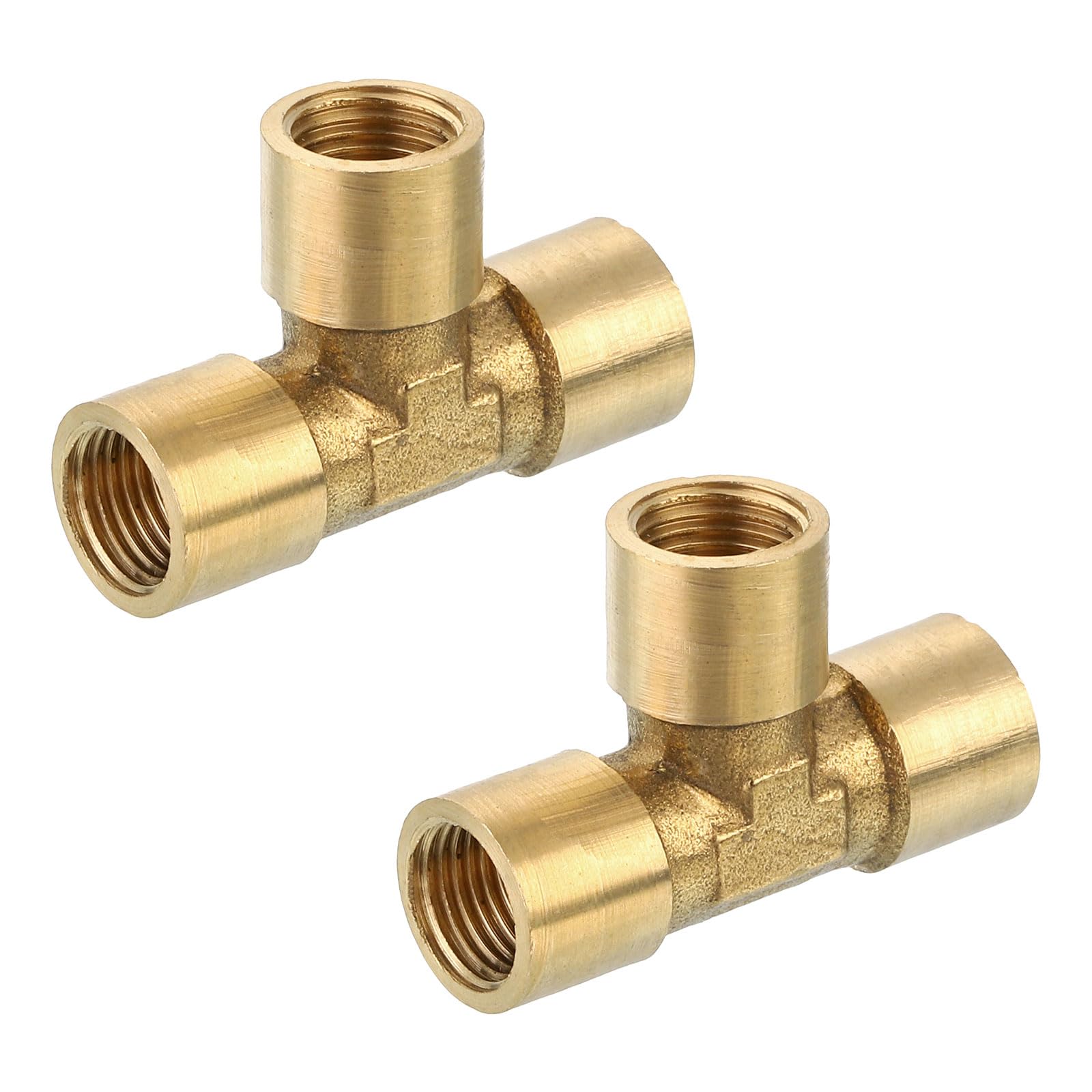 5 PACK BRASS FORGED EQUAL TEE FITTING 1/2" FEMALE NPT FNPT AIR - Foto 9