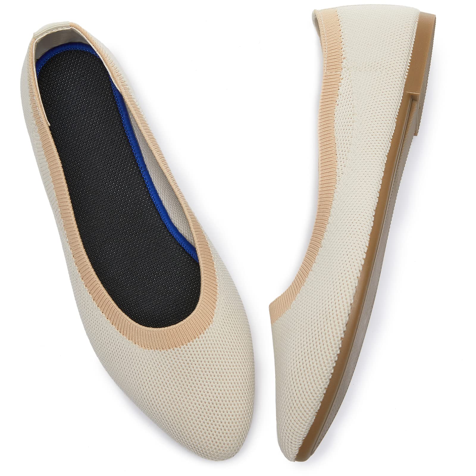 Shernial SERNIAL Women's Black Flat Shoes Mesh Slip On Shoes Fashion Comfortable ...