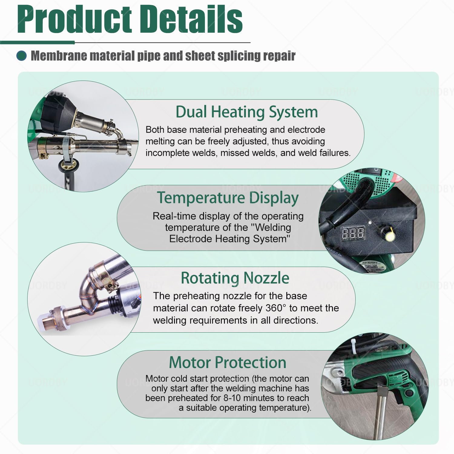 Máquina de Soldadura portátil para plásticos con Mecanismo de Doble Calentamiento para PP, HDPE y LDPE. Máquina de Soldadura por extrusión eficiente para geomembranas y Cubiertas