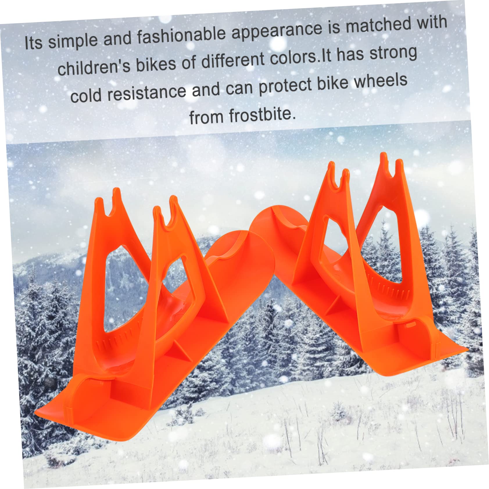 Happyyami 1 Set Ski Board Snow Accessories for Kid Skateboard Winter Outdoor Accessories Ski Scooter Bike Parking Stand for Bling Accessories Snow Walker Bikes Plastic Orange