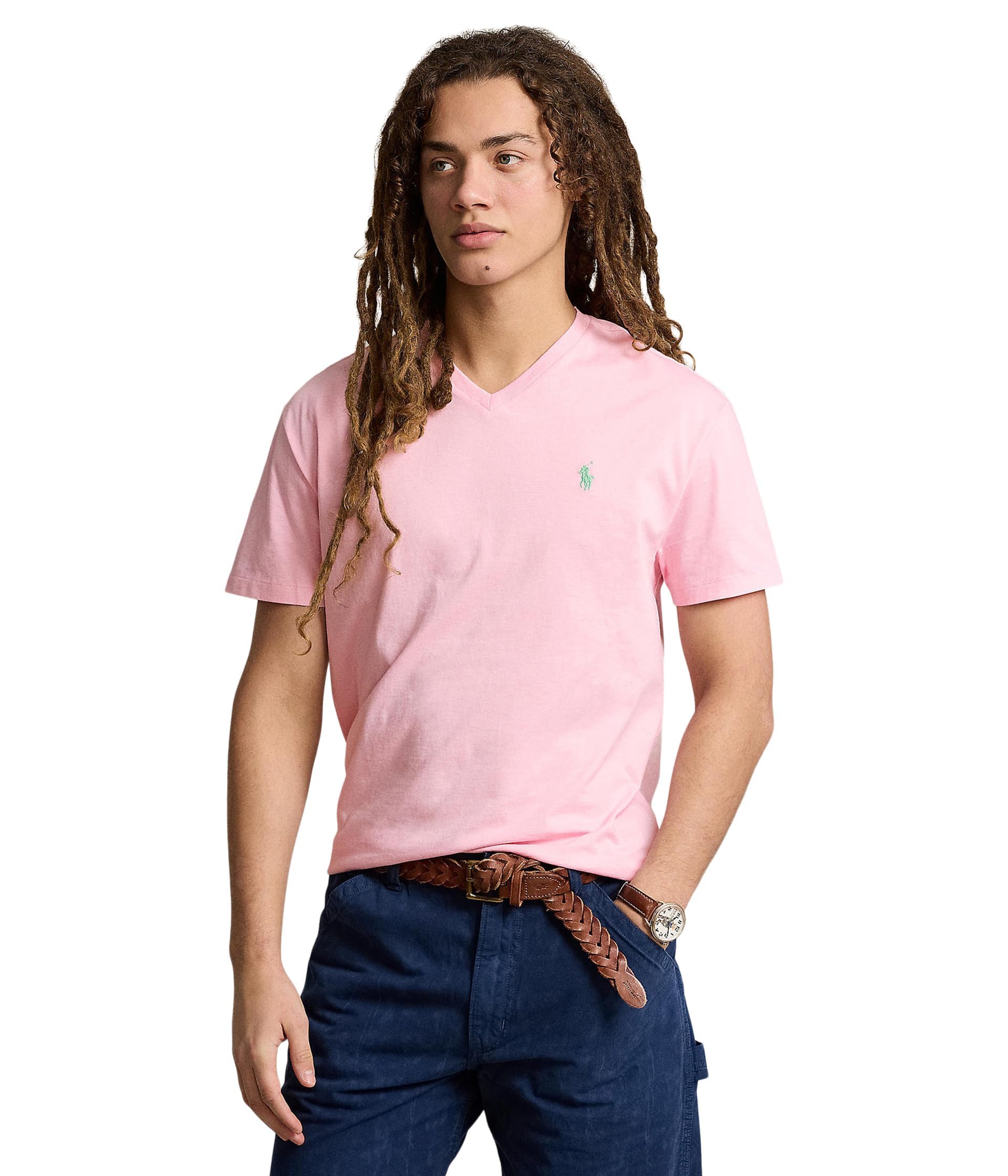 POLO RALPH LAUREN Mens Classic Fit Jersey V-Neck T-Shirt