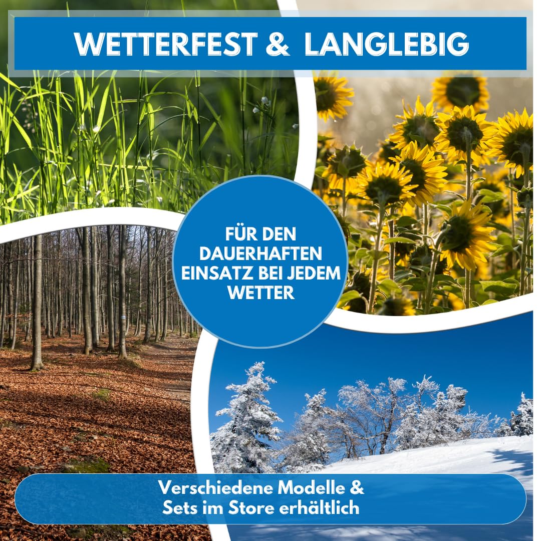Herkules Geflügelnetz 50m x 120cm - Mobiler Geflügelzaun für Hühner - Stromloser Hühnerzaun mit engmaschigen und reißfesten Litzen - Geflügel Zaun inkl. 14 Weidezaunpfählen mit Doppelspitze